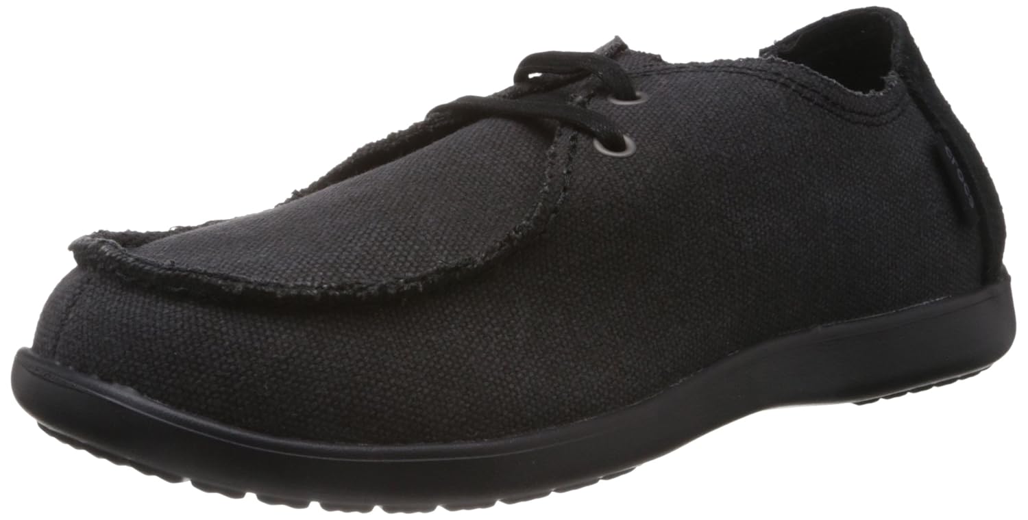 black canvas crocs