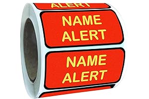 500Pcs Name Alert Medical Labels 1 x 2 Inch - Essential Medical...