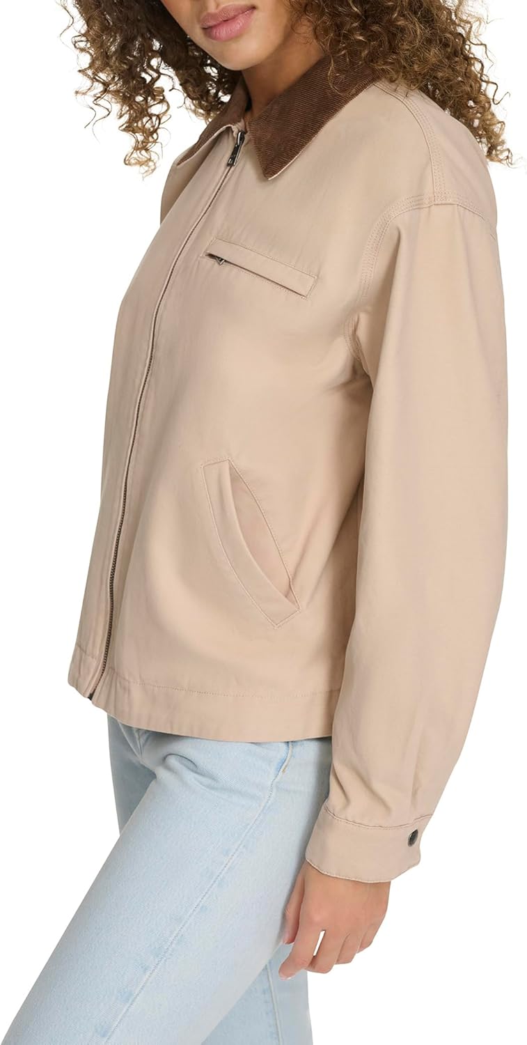 Levi's Women's Zip Up Utility Jacket With Collar - Image 3