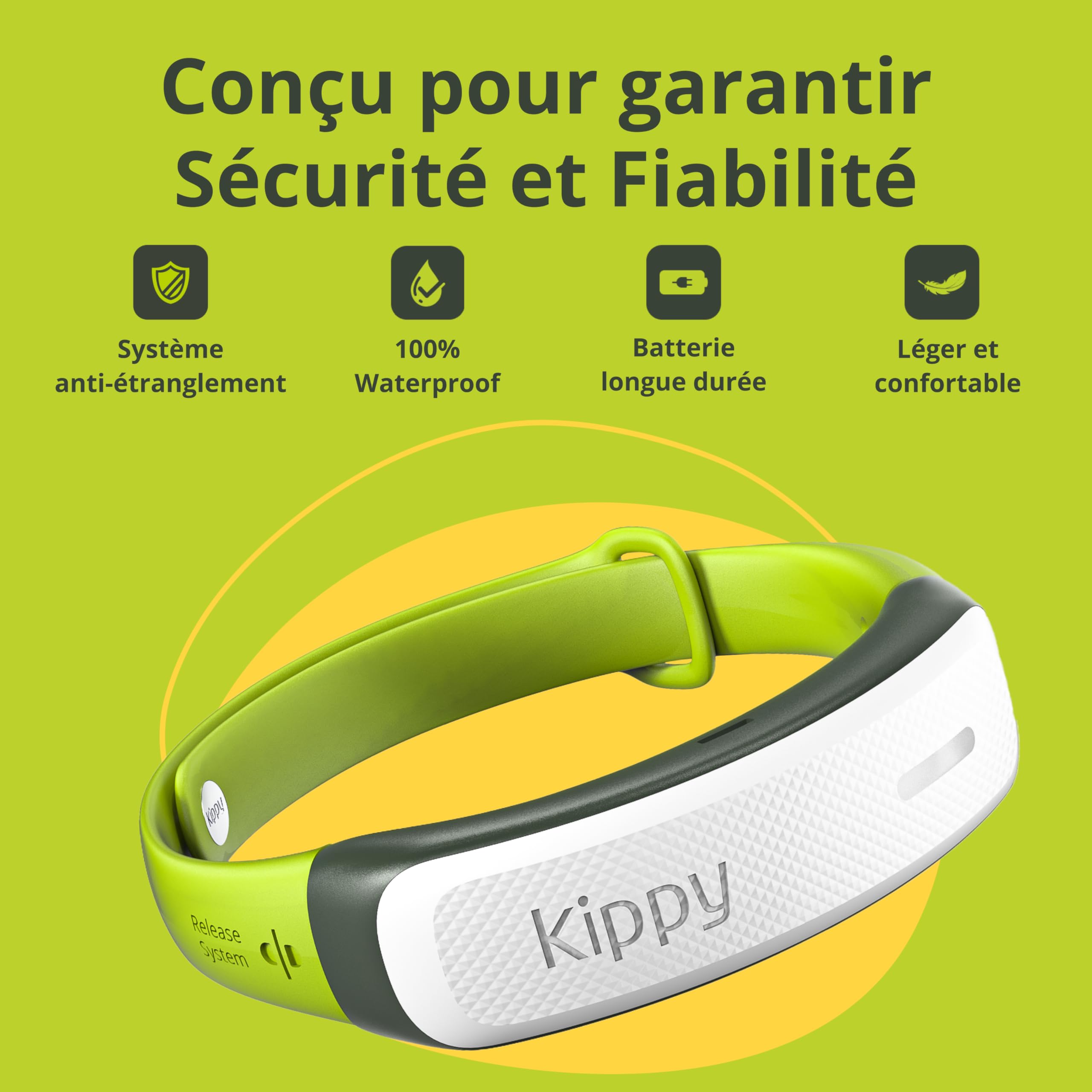 KIPPY - Collier GPS pour Chats Kippy Cat Color – Traceur GPS de Santé et d'Activité - Collier Chat GPS Anti-étranglement avec Alerte Instantanée - pour Chat avec Limites Virtuelles