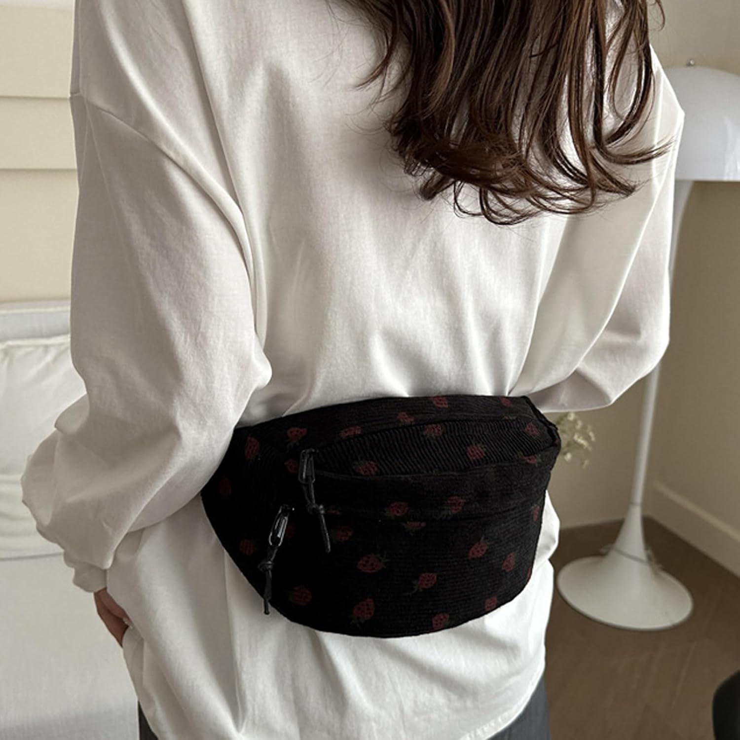 eYLun Women Crossbody Bag Fanny Pack Casual Fashion Waist Bag Chest Bag Adjustable Waist Pack for Travel Walking Running Hiking Cycling Black - Image 4