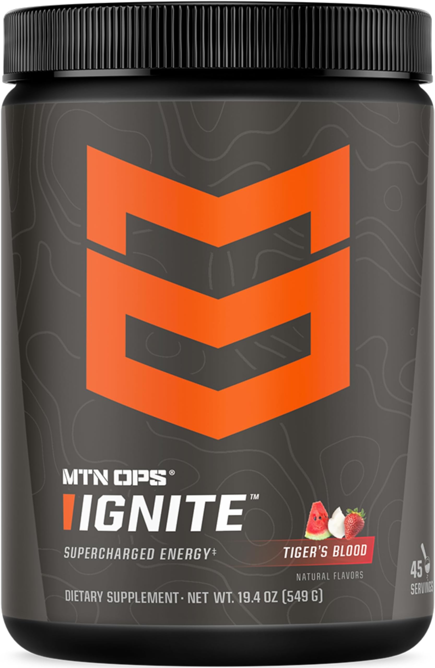 Ignite Supercharged Energy Drink Mix 45-Serving Tub, Tiger's Blood