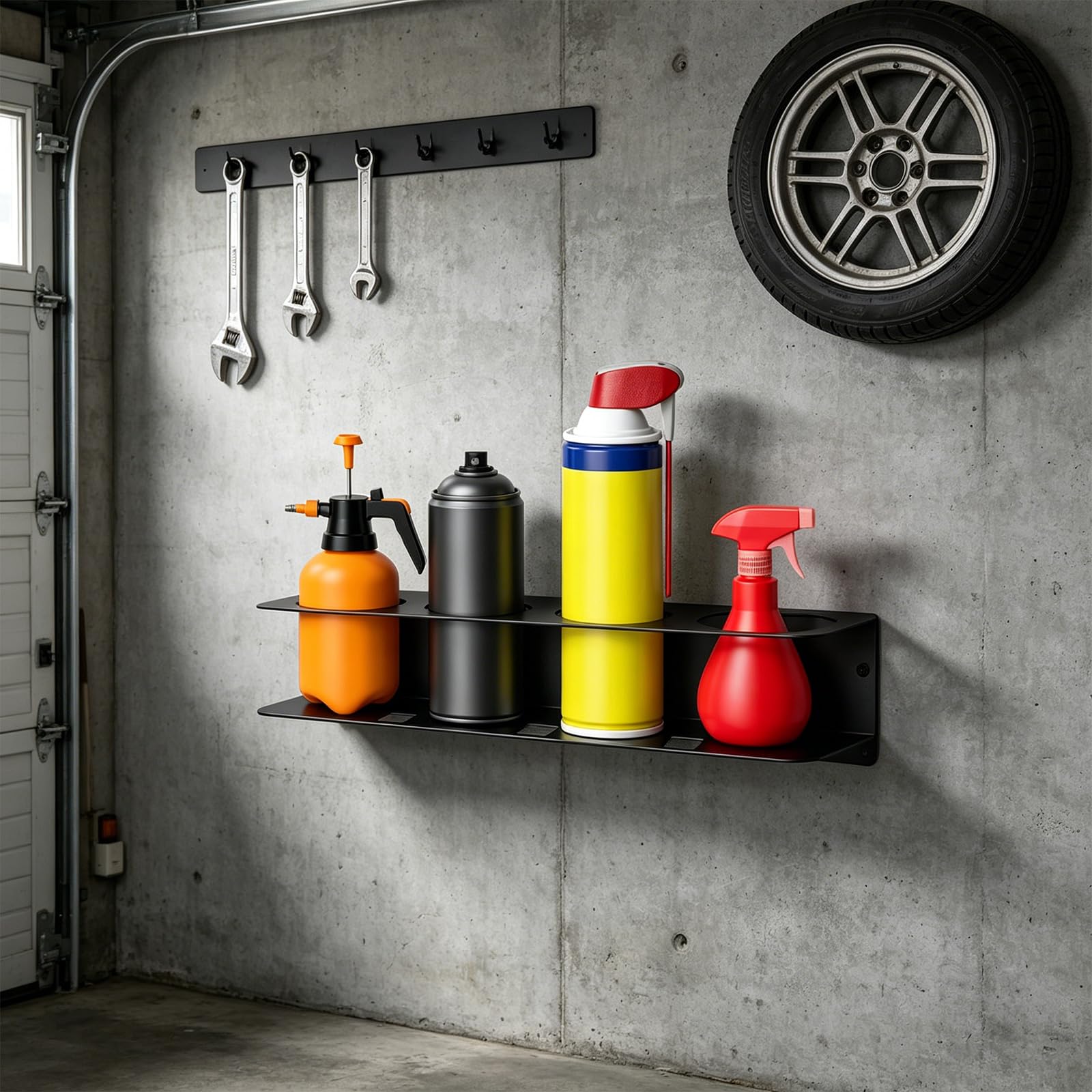 Estante de Pared de Garaje Personalizable para almacenar contenedores y Herramientas Construido con Estante Colgante de Herramientas de Acero Carbono