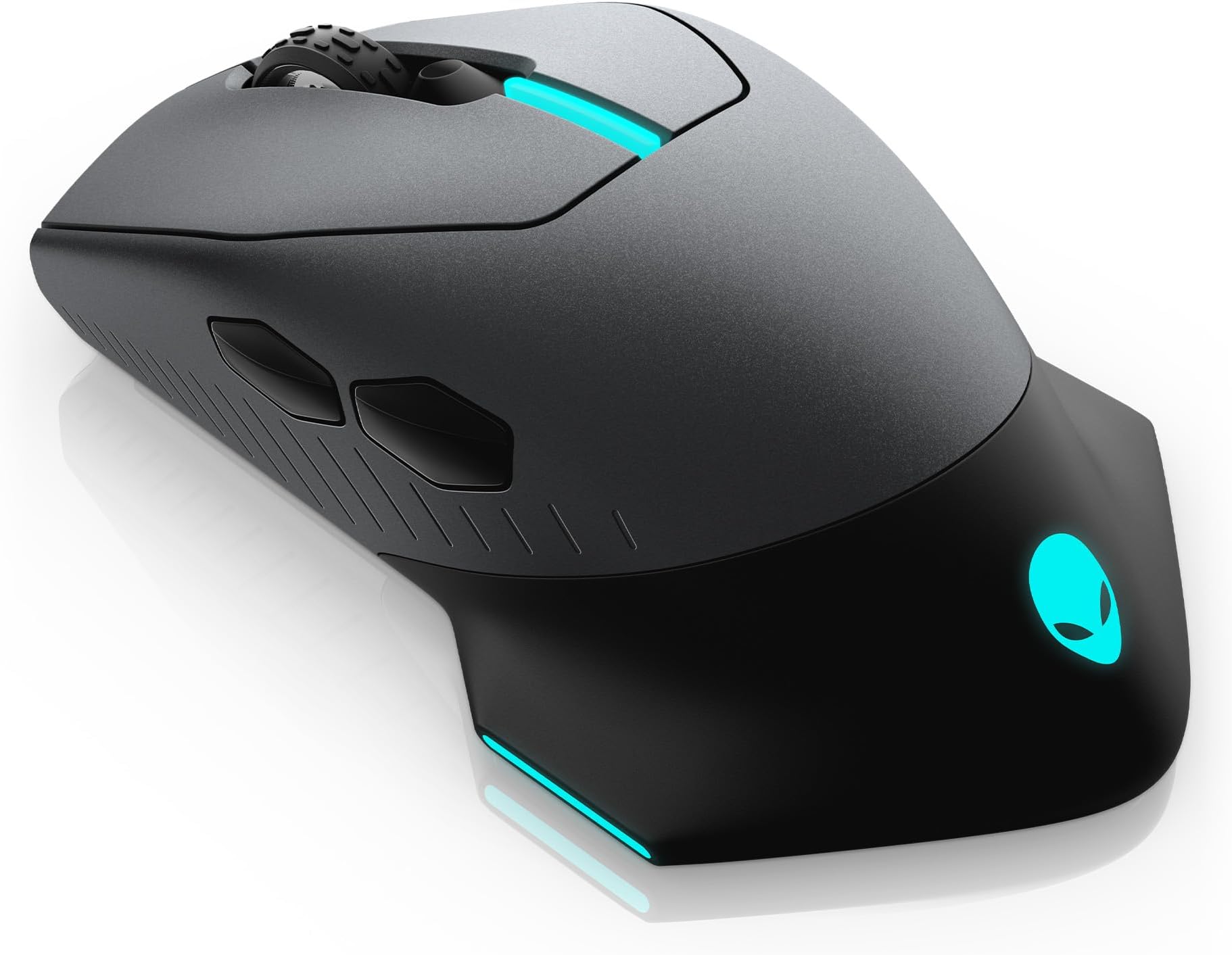 Wired/Wireless Gaming Mouse AW610M: 16000 DPI Optical Sensor - 350 Hour Rechargeable Battery, 7 Buttons, 3-ZONE 16.8m AlienFX RGB Lighting, Edge-Free Design, Ergonomic, Dark Side of the Moon