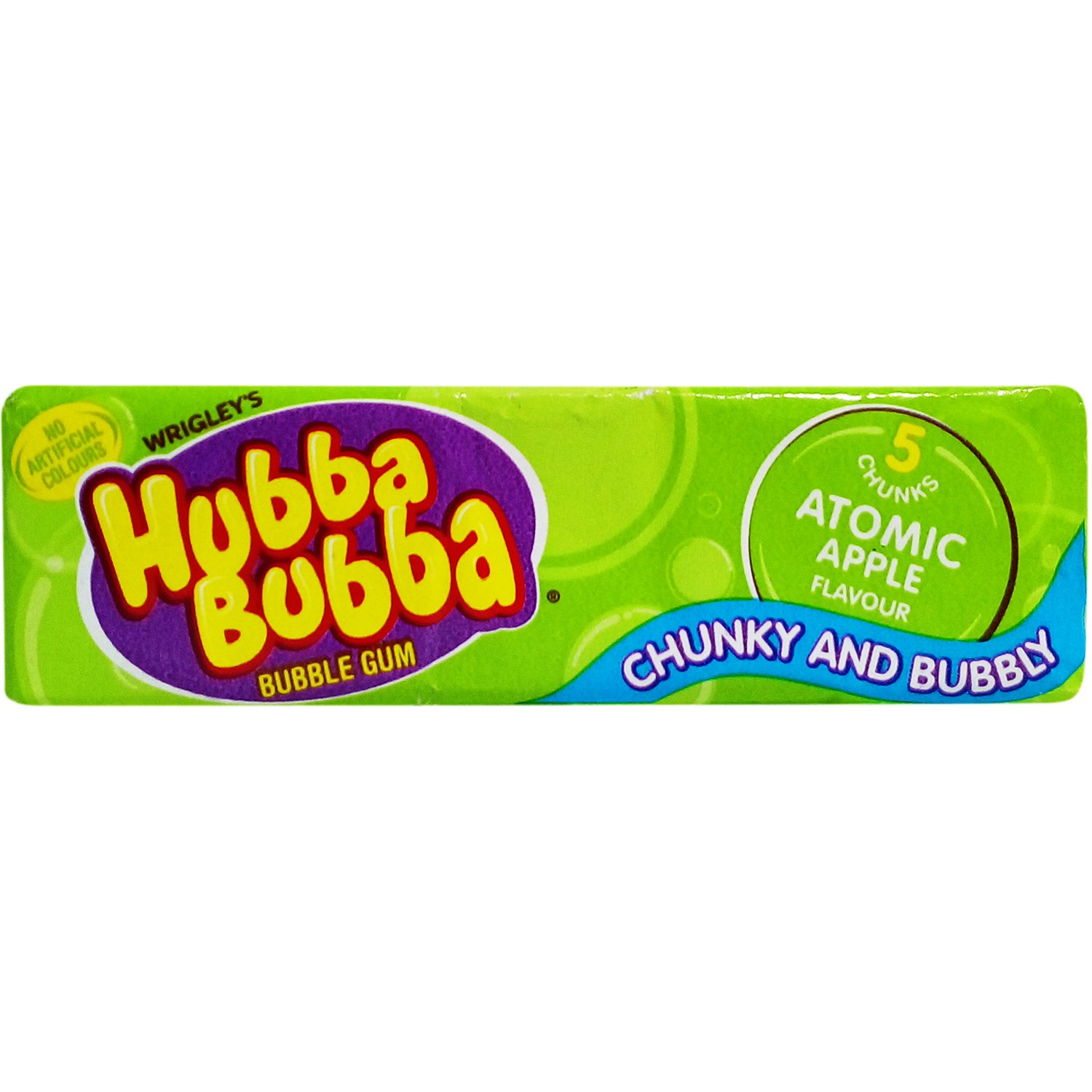 Wrigley’s Hubba Bubba Bubble Gum - Atomic Apple Flavour, 35g Pack