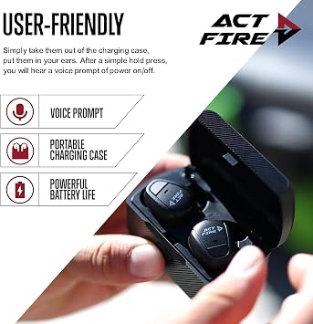 Electronic Shooting Protection Ear Plugs with Noise Reduction