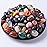 SigMntun Polished Stone Pebbles Set Mixed Crystals, 72 Pcs 0.5 Handpicked Tumbled Stones Decorative Rocks for Reiki, Chakra, Healing, Home Decor, Mixed Pebbles