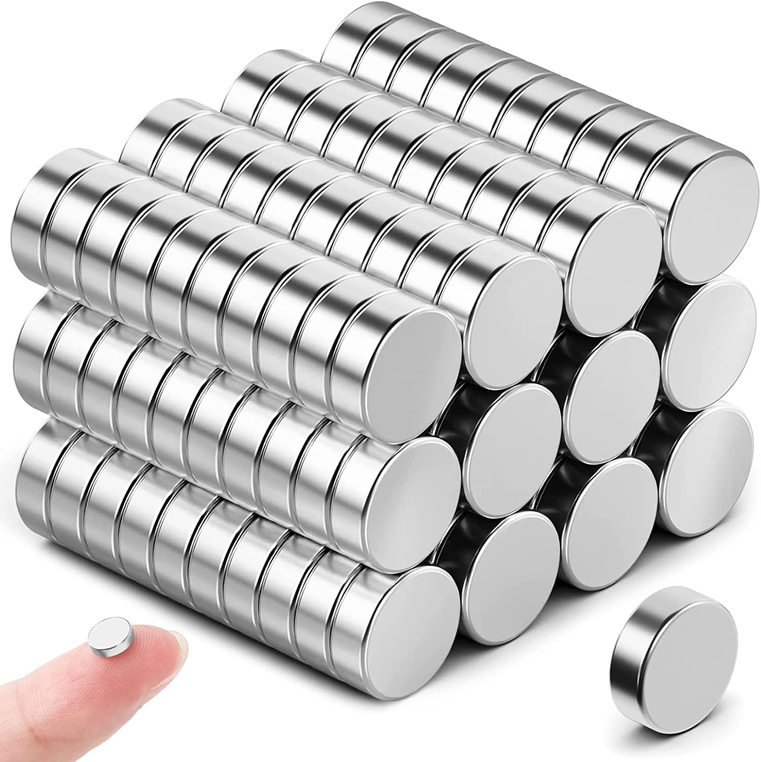 – 50 Pack Magnets, Fridge Magnets, Neodymium Strong Small Magnet, Strong Whiteboard Magnets, Tiny for Adults, Magnetic Flat for Fridge, Whiteboards, Crafts, Home, Office, DIY - 6 mm x 2 mm