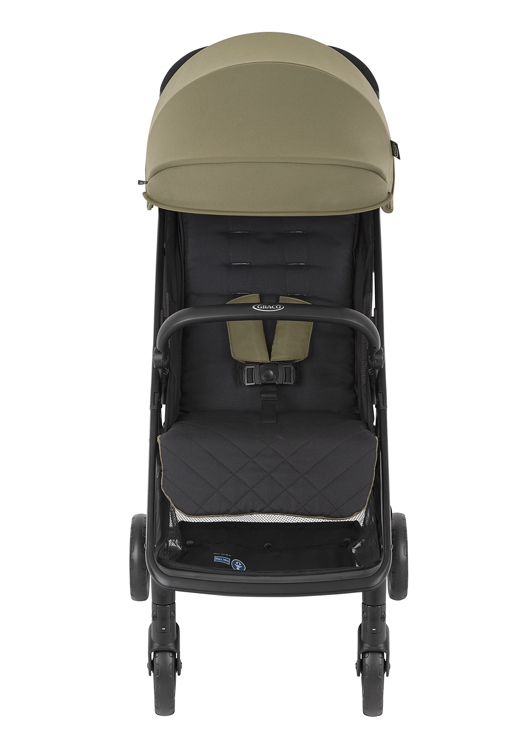 Graco - Myavo Passeggino leggero con chiusura veloce e parapioggia - 0-22 kg, dalla nascita fino a circa 4 anni, colore Clover