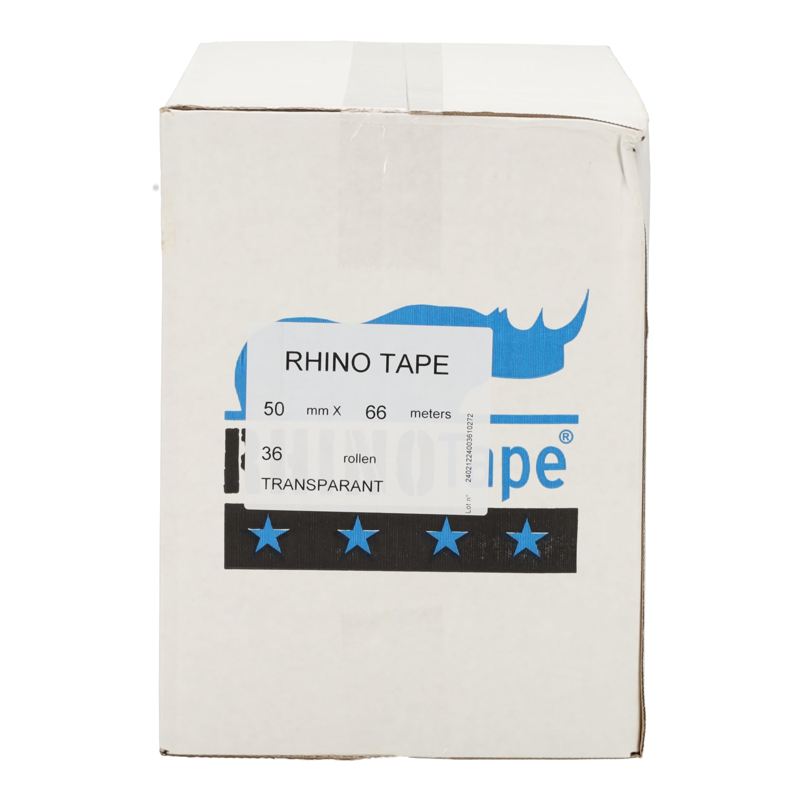 Packband Transparent 50mm x 66m - 36 Rollen Paketklebeband mit Extra Klebekraft - Rhino Tape PP Klebeband