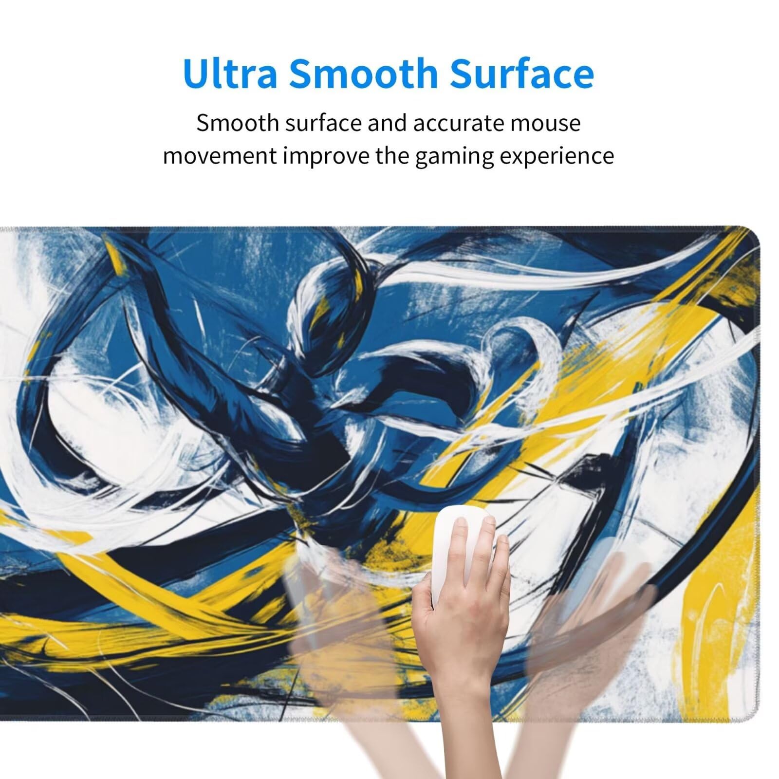 Alfombrilla Ratón Abstracto Alfombrilla Ratón XXL 1600 x 800 mm, Ballet Mouse Pad Gaming con Bordes Cosidos, Impermeable Mousepad XXL Base de Goma Antideslizante Duradera, Mouse Pad para Oficina Q538