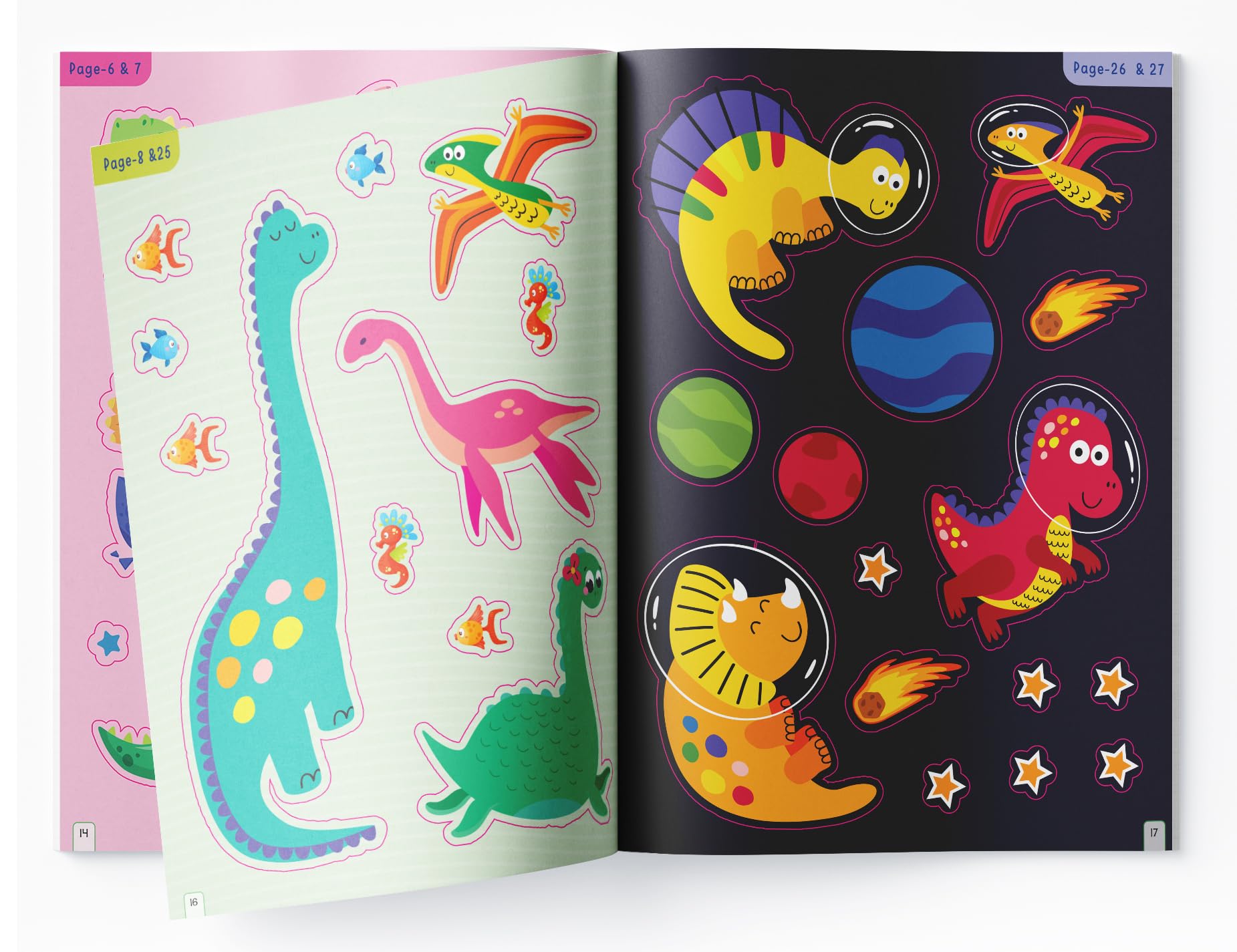 Dinosaur World Reusable Sticker Book For Children 4
