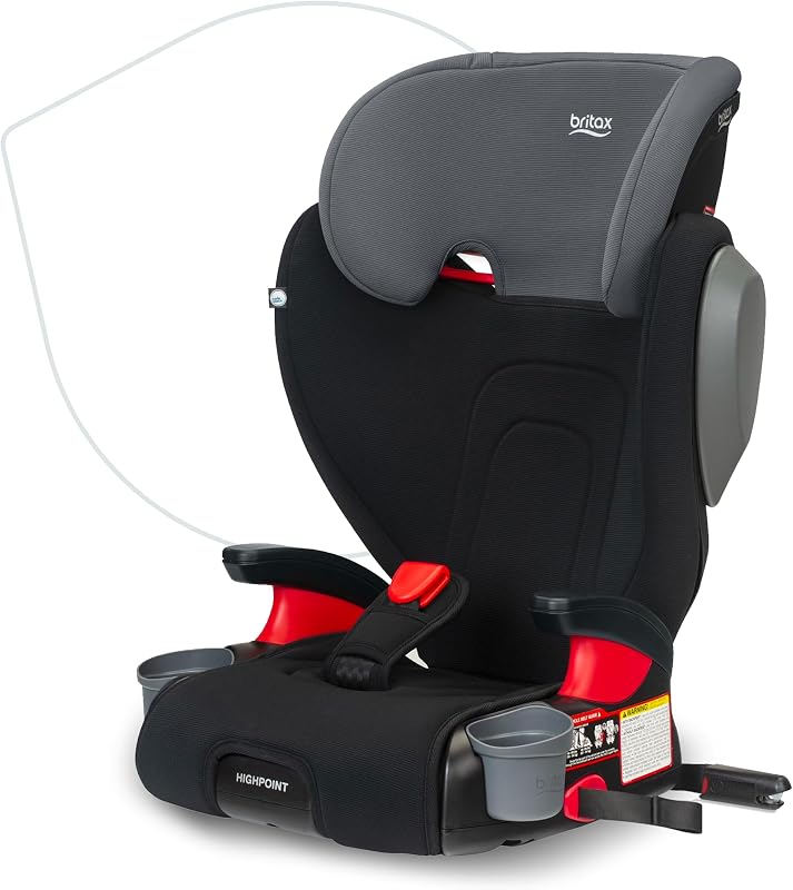 Asiento elevador con cinturón y posicionamiento sin respaldo Highpoint, SafeWash Black Ombre