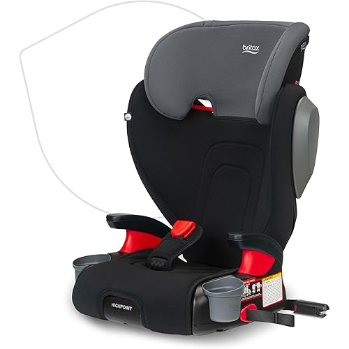Britax Highpoint Backless Belt-Positioning Booster Seat, SafeWash Black Ombre