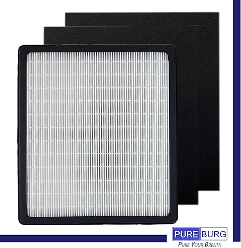 Miniatura 3 de PUREBURG IAF-H-100D - Filtro de repuesto compatible con purificadores de aire Idylis AC-2123 AC-2118 IAP-10-280, H13 HEPA + 2 prefiltros de carbón