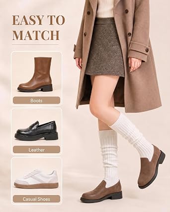 Loritta Knee High Socks for Women, Warm Merino Wool Boot Socks