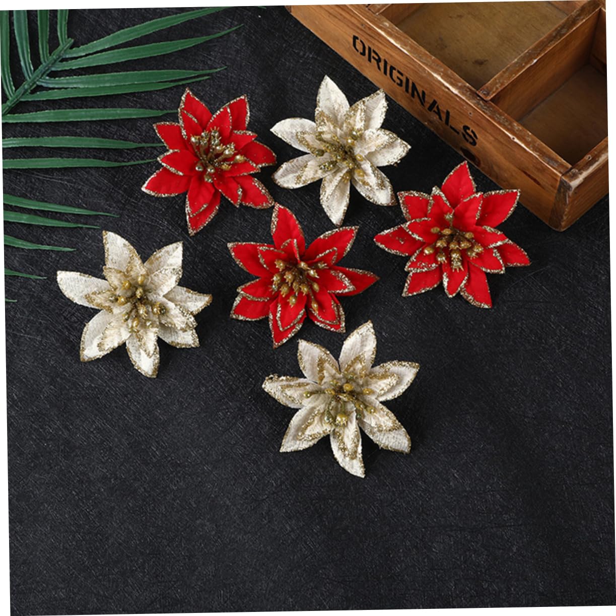 12 Branches Artificielles Dorées Pour Décoration Noël - DIY Sapin, Couronne, Couleur Chaude - 11