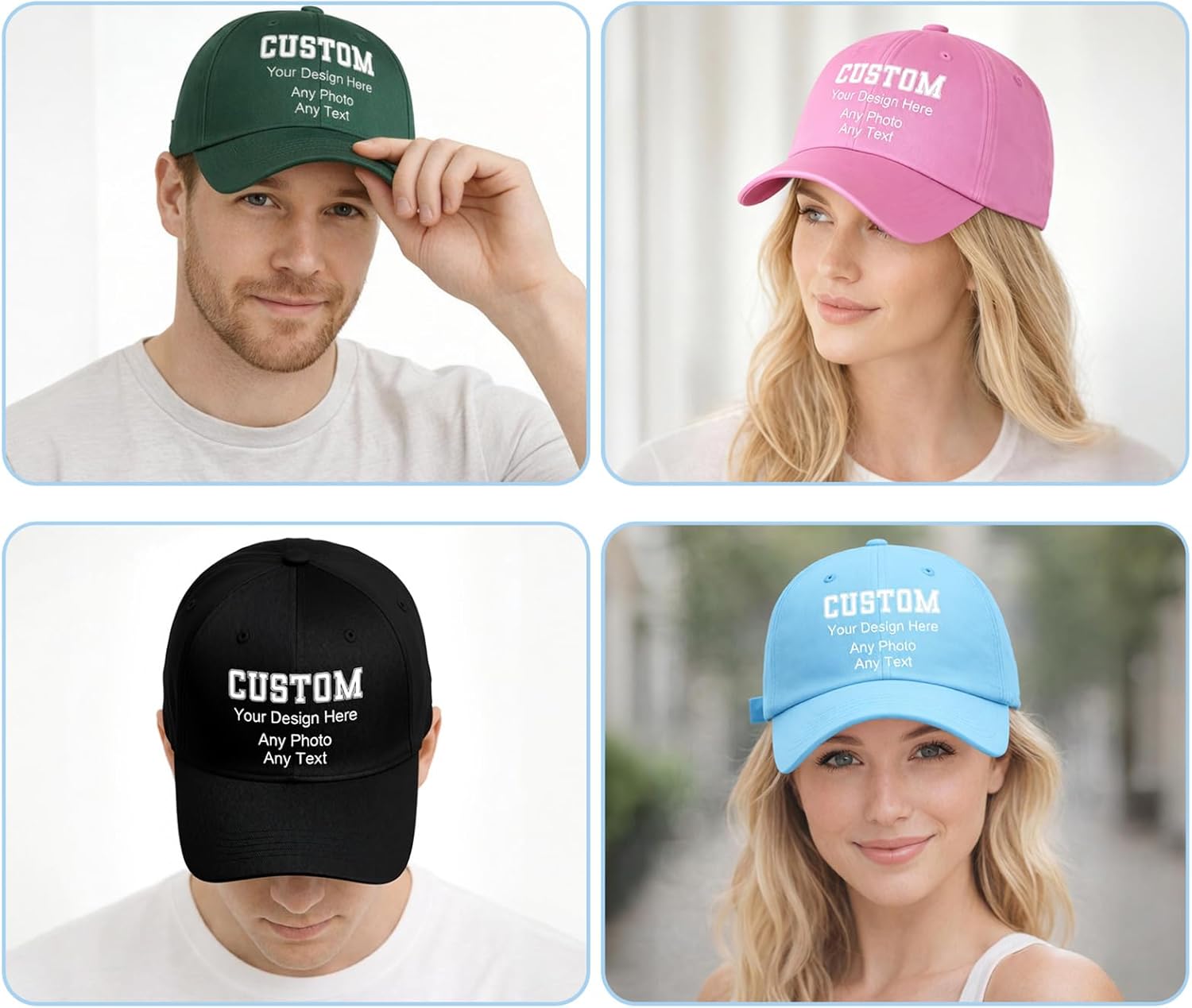 Custom Baseball Cap for Men Women - Personalized Trucker Hat, Design Your Own Logo & Text, Adjustable Sun Hat for Gifts - Image 5
