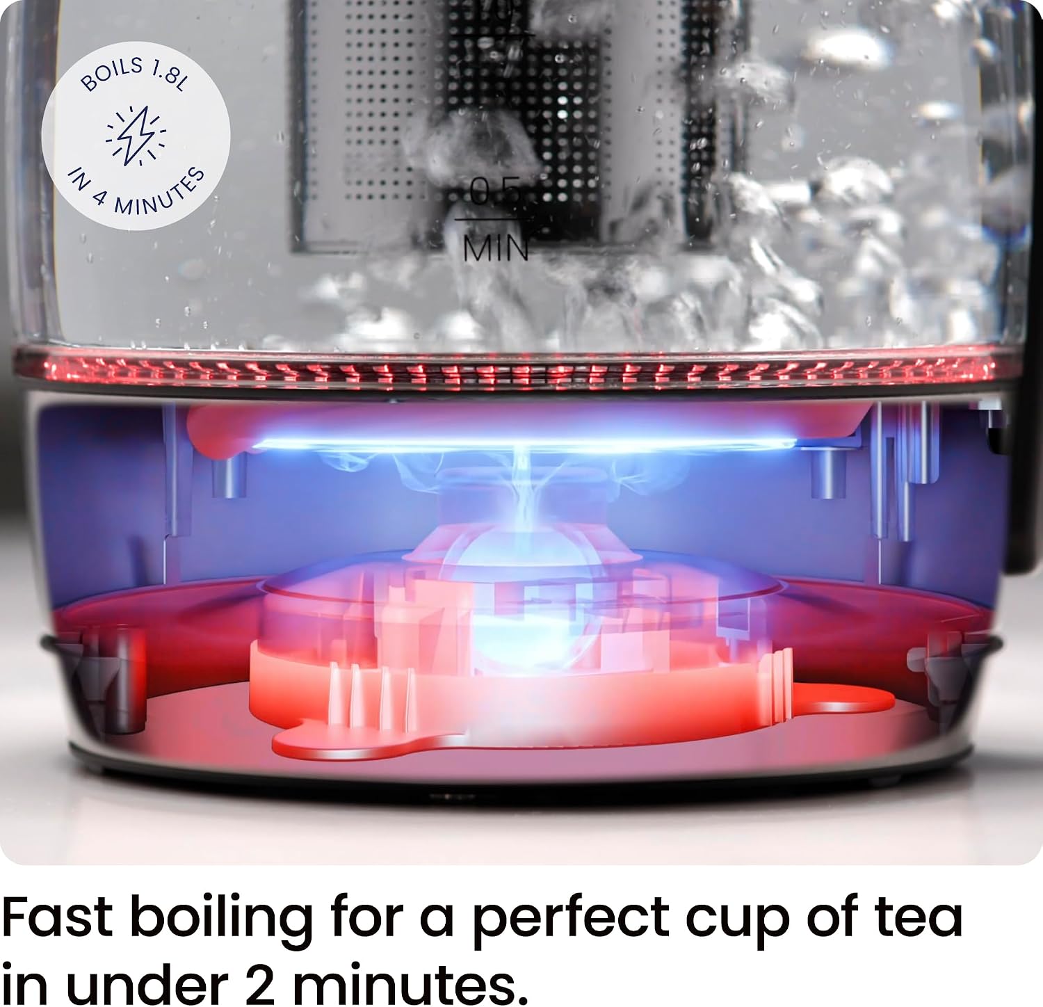1.8L Glass Electric Kettle 1500W, Temperature Control 1.8 litres (RJ11-18… thumbnail 2