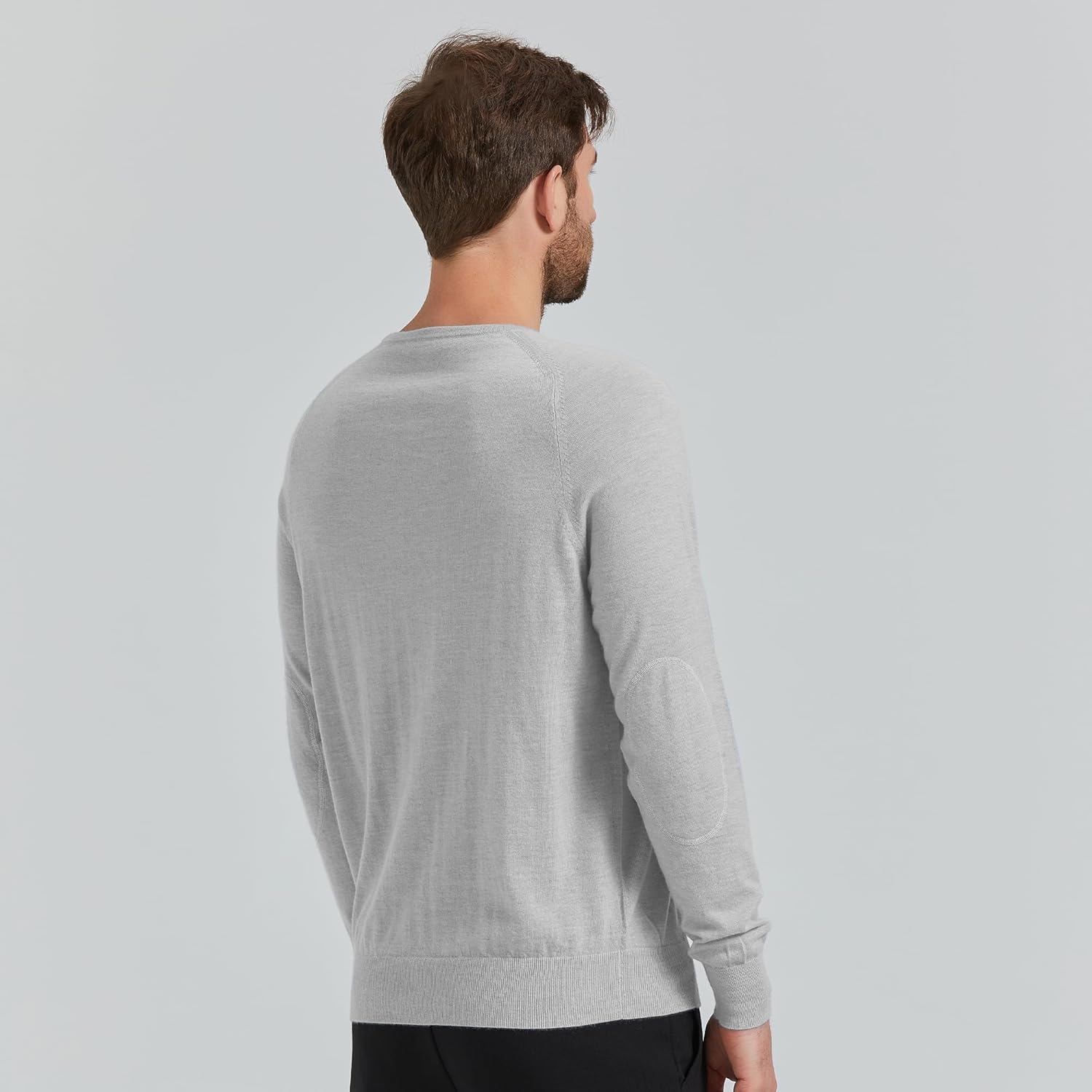 GreenMount Men’s Raglan Long Sleeve 100% Worsted Cashmere Crewneck Sweater for All Seasons - Image 5