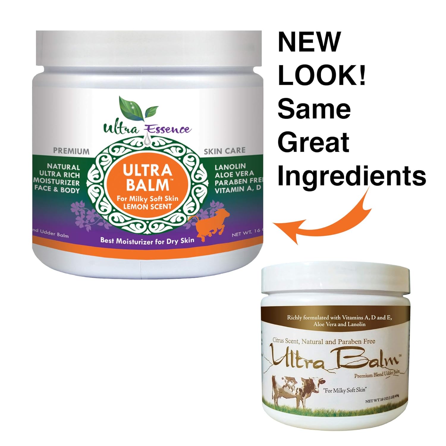 Daily Moisturizer 16 oz For Dry Itchy Skin, Psoriasis and Eczema, Contains Lanolin, Vitamins A, D & E, Aloe Vera, To Moisturize Face, Body, Dry Hands & Cracked Heels (Lemon) - Image 2