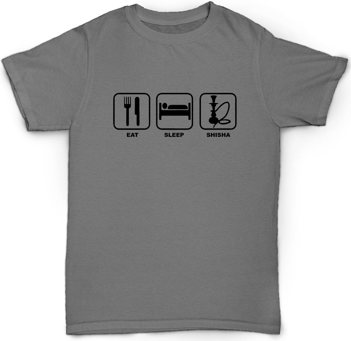 Eat Sleep Shisha Men's T Shirt Funny Humour Birthday, Sarcasm, Birthday Gift and Stag Do Party