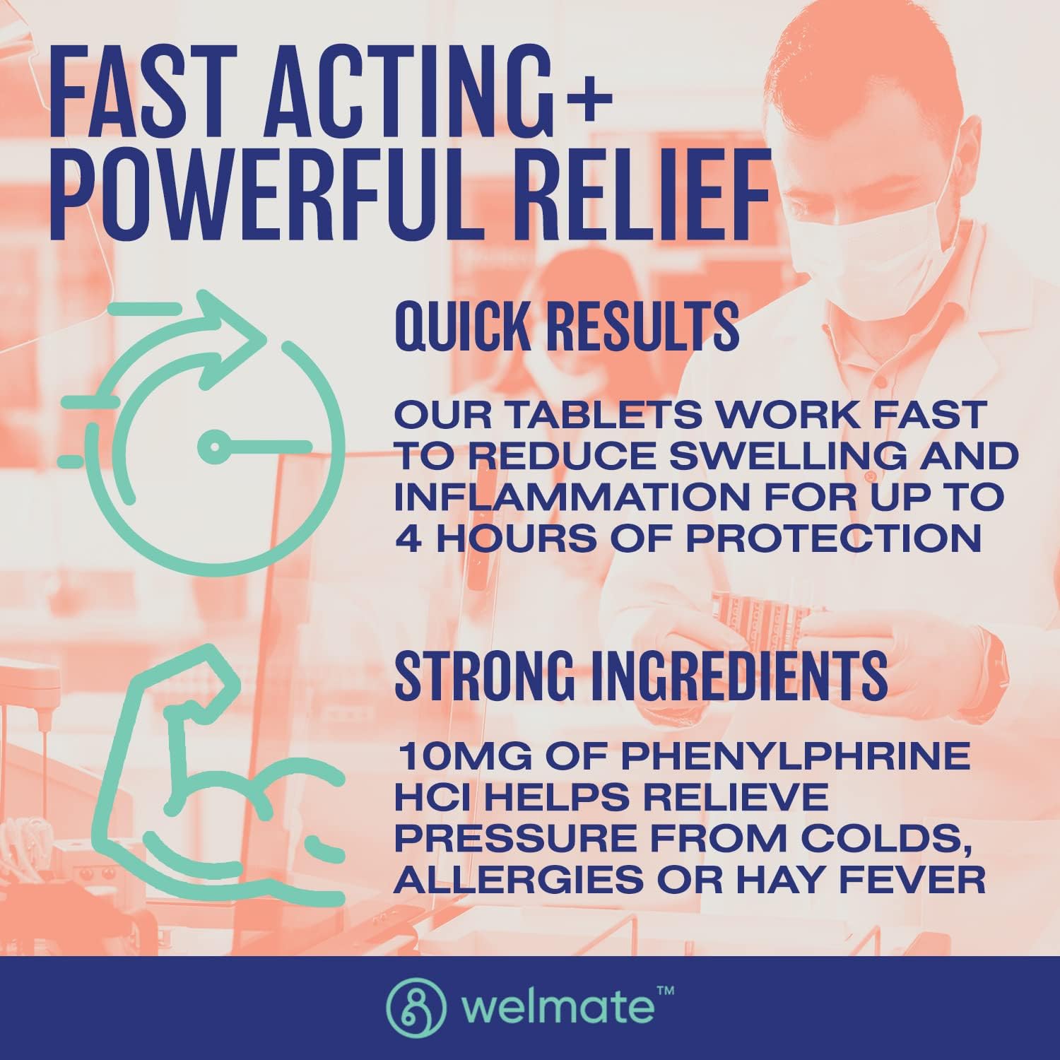 WELMATE Respiratory Relief Bundle: Maximum Strength Guaifenesin 1200 Mg Mucus Relief (100 Bi-Layer Tablets) + Phenylephrine HCl 10 mg Nasal Decongestant PE (200 Tablets) Sinus, Cold & Allergy Support
