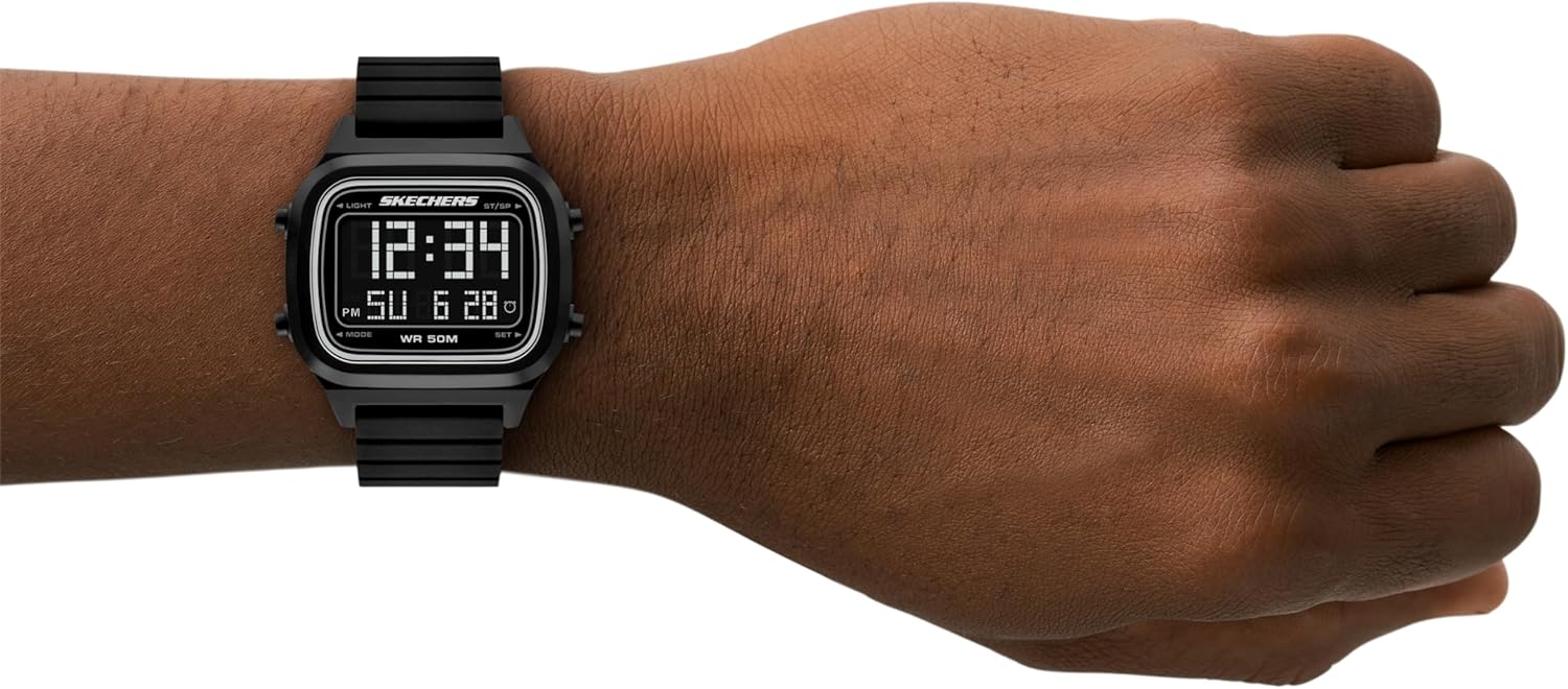 Skechers Fiske Digital Watch on a wrist