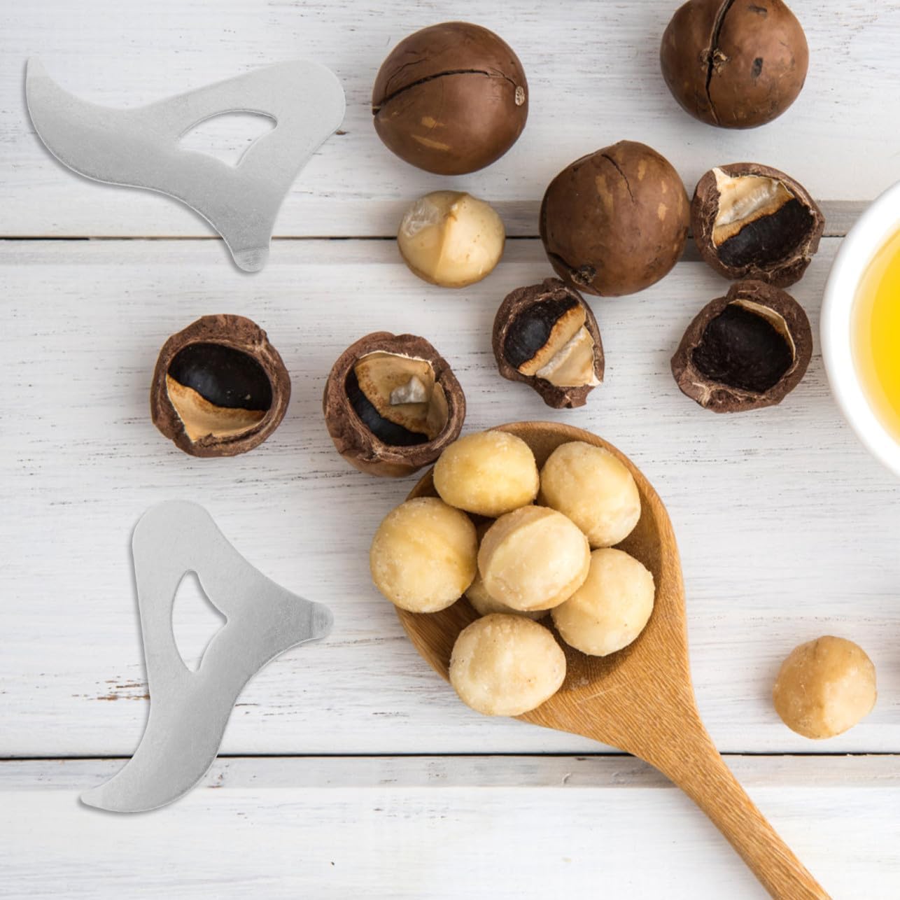 Miniature Nut Crackers 10pcs Stainless Steel Walnut Macadamia Openers