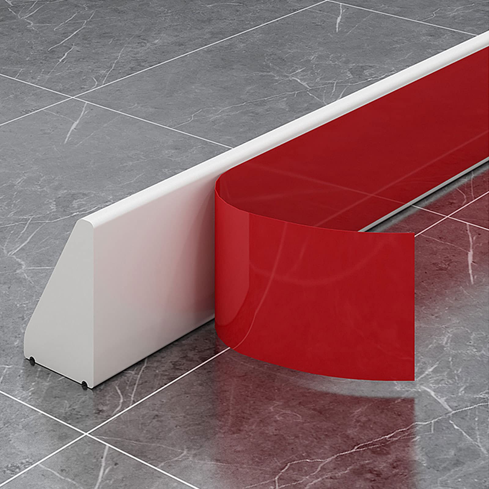 Barriera pieghevole per doccia, 2 m, impermeabile, per bagno e cucina, paraspruzzi, striscia di ritenzione per doccia nera, 2 m, per migliorare la pulizia del bagno