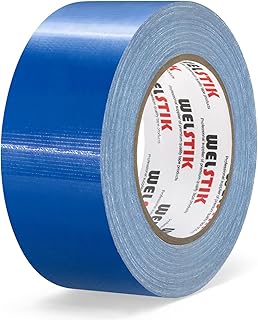 WELSTIK Ruban adhésif de qualité professionnelle, ruban adhésif coloré pour réparation, bricolage, travaux manuels, utilisation en intérieur et extérieur, 50 mm x 41 m, 7,5 mm d'épaisseur, bleu