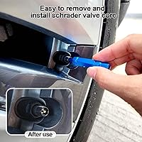 Vista 4 de Medsuo Kit de herramientas de extracción de núcleo de válvula de bicicleta, herramienta universal de reparación de núcleo de válvula de automóvil