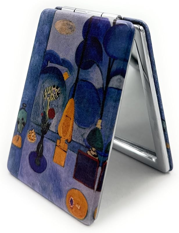 Espelho de mão compacto Harmony in Blue Aeisage com estampa artística