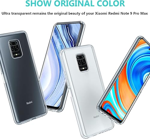 Miniatura 6 de CHUANG Funda para teléfono Xiaomi Redmi Note 9S Note 9 ProNote 9 Pro Max, fundas laterales de silicona y carcasa trasera de policarbonato duro,