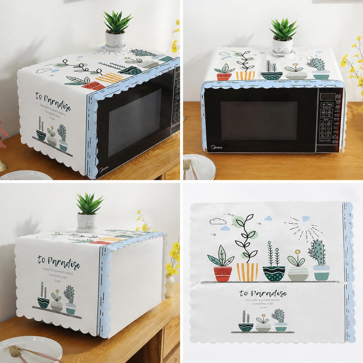 Microwave Oven Cover, Plant Design — Amazon image 6
