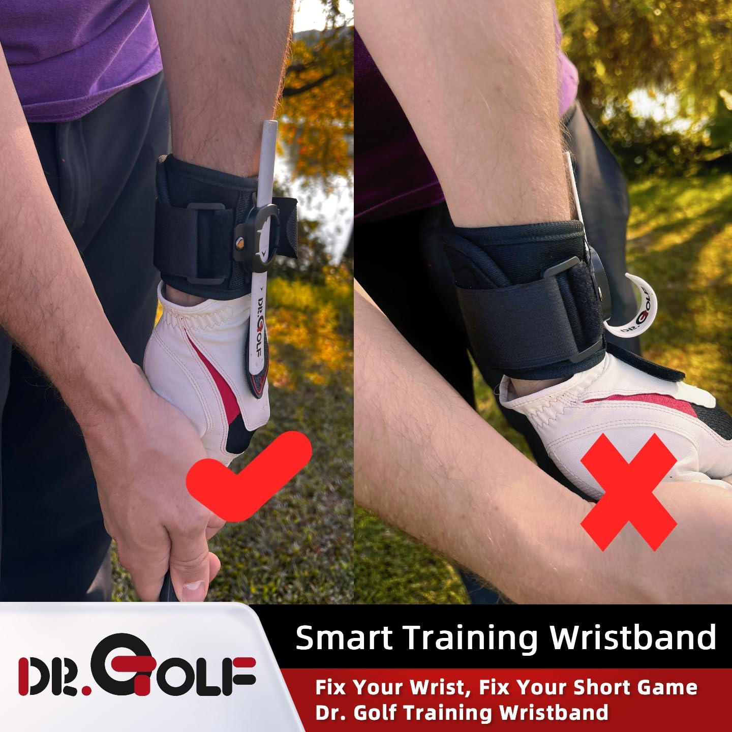 Golf-Handgelenk-Trainingshilfe – Golf-Schwungtrainer, Swing-Training-Armband, Erkennung falscher Handgelenk-Aktion – sofortiges Feedback, vermeiden Sie das Schröpfen und Umklappen des Handgelenks,