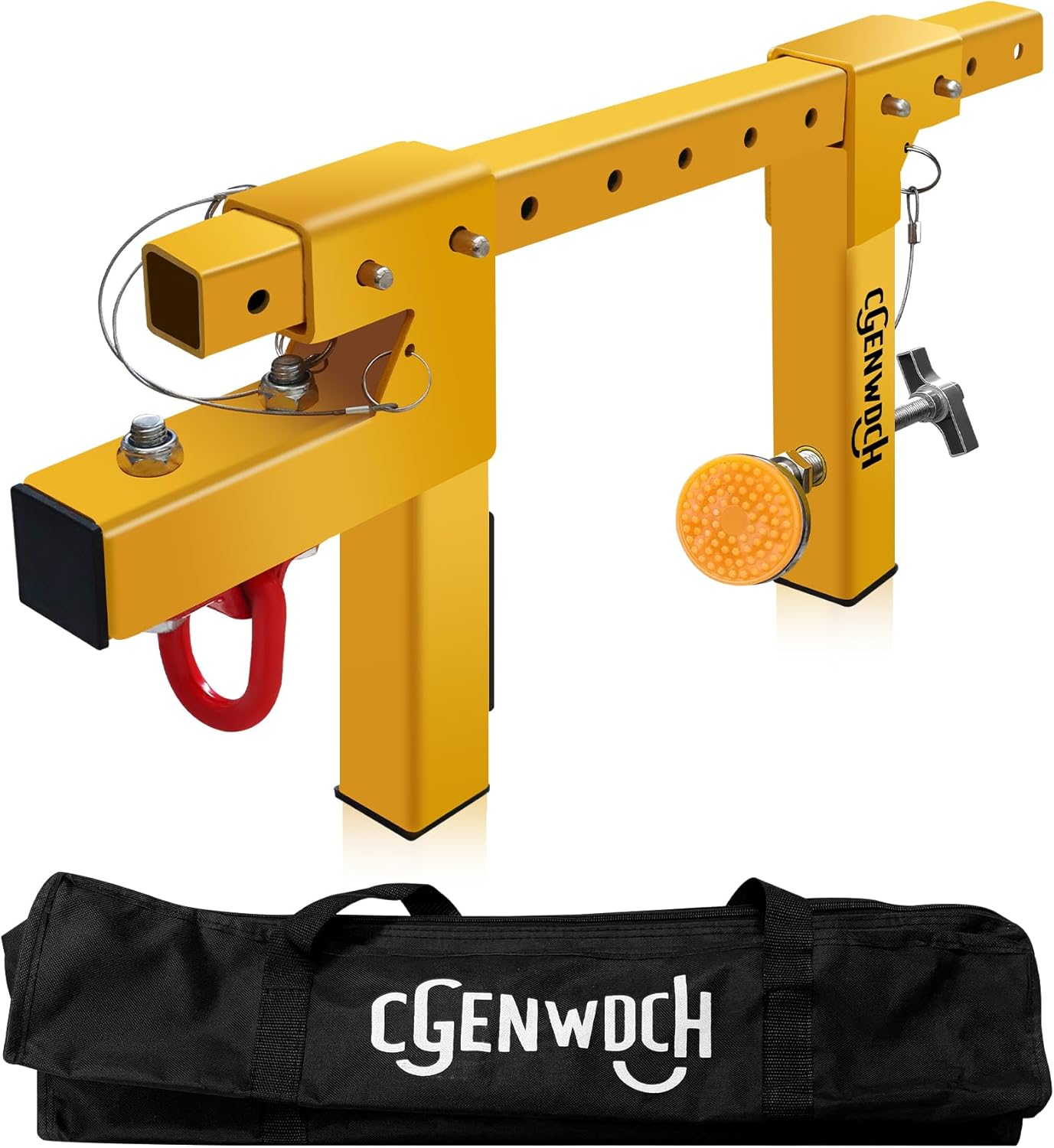 Portable Parapet Adjustable Non-Penetrating Anchor, Reusable Parapet Anchor Clamp for Temporary Fall Arrest Anchorage, Fit Parapet Walls Up to 15" Thick, With Storage Bag