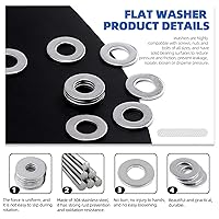 Vista 6 de Glarks 768 tornillos de máquina de cabeza plana Phillips M2 M2.5 M3 M4 con tuercas hexagonales y arandelas planas, kit surtido de arandelas