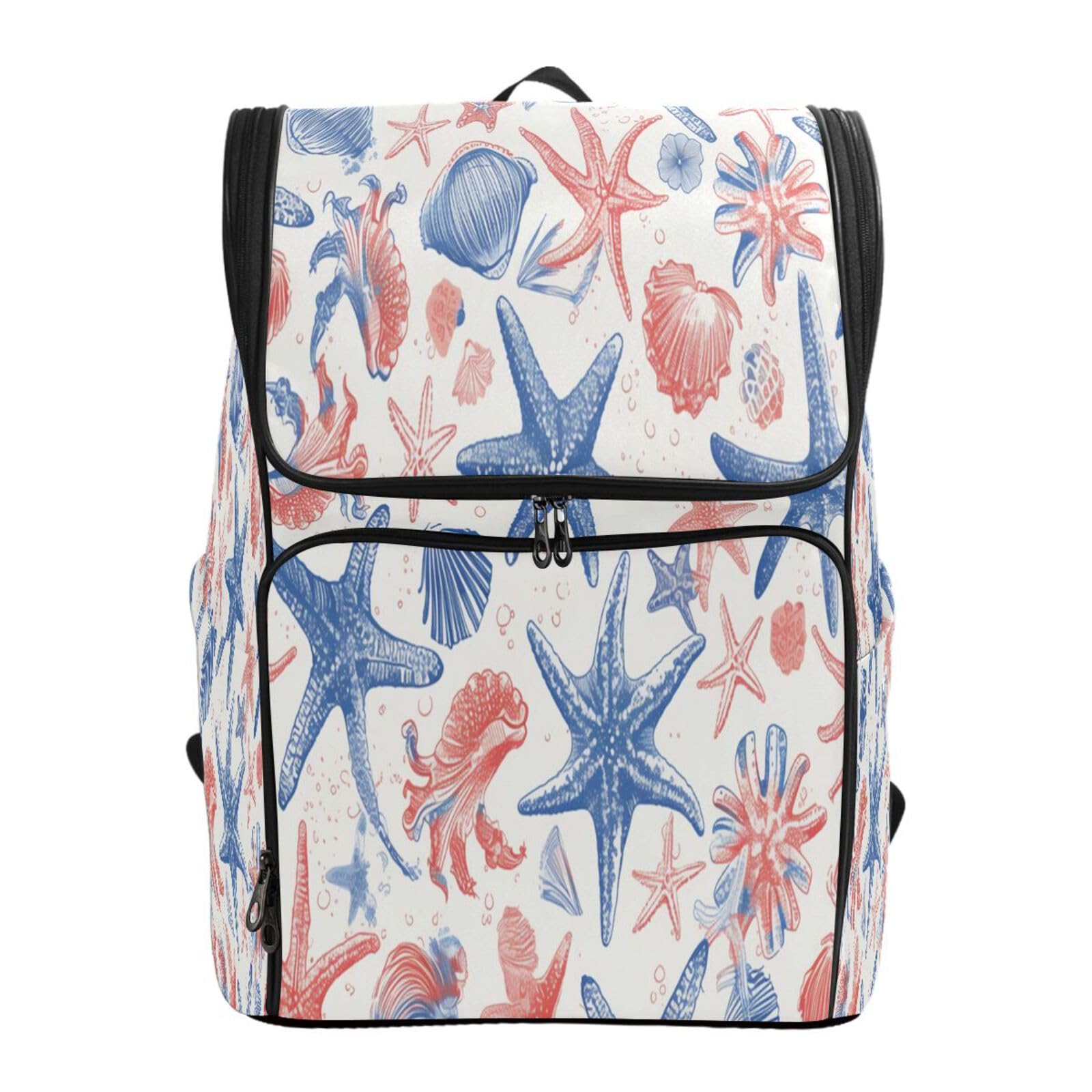 Sac à dos étudiant étoile de mer de dessin animé à grande capacité