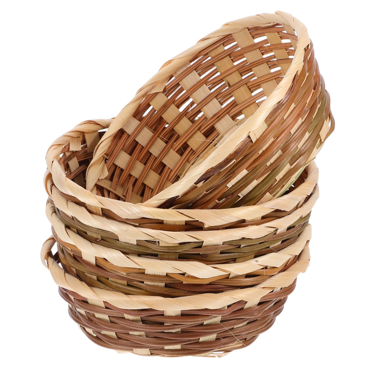 Cesta de almacenamiento de bambú multifuncional para alimentos, dulces y decoración rústica