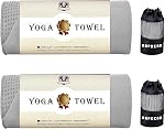 HAPBEAR Hot Serviette de yoga - Serviette de tapis de yoga non glissade avec poignée, serviette en microfibre super-absorbante et douce pour le yoga chaud, Pilates et fitness