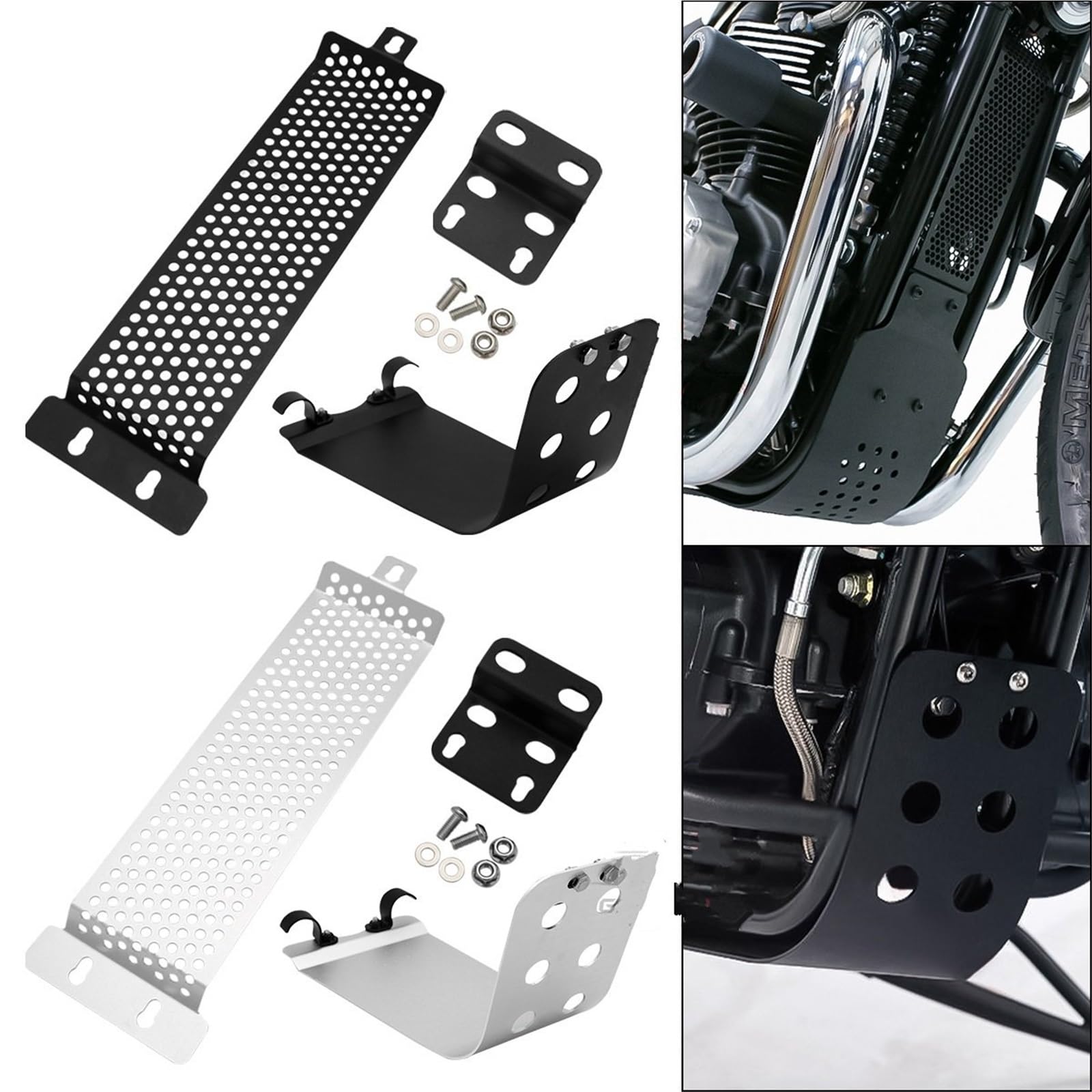 Telaio del corpo Kit Piastra paramotore per moto Protezione radiatore Olio Adatto per Triumph Bonneville T100 T214 SE T120 Thruxton Scramble 900 01-15