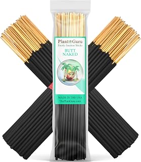 Butt Naked Exotic Incense Sticks 7 Inch - Bulk 1 Bundle 85 to 100 Sticks - Natural 7" Long Lasting Aroma That Burns for 30 to 45 Minutes.