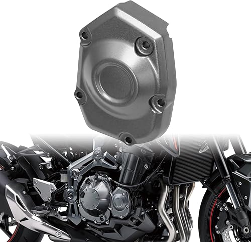 XMT-MOTO Funda para estator de pulsador de motor lateral para Kawasaki Z900 ABS 2017-2023, gris plateado (pintado)