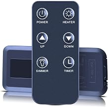 Replacement Remote Control Intended for Great World Electric Fireplace Heater GW-6078TBT GW-6088TBT