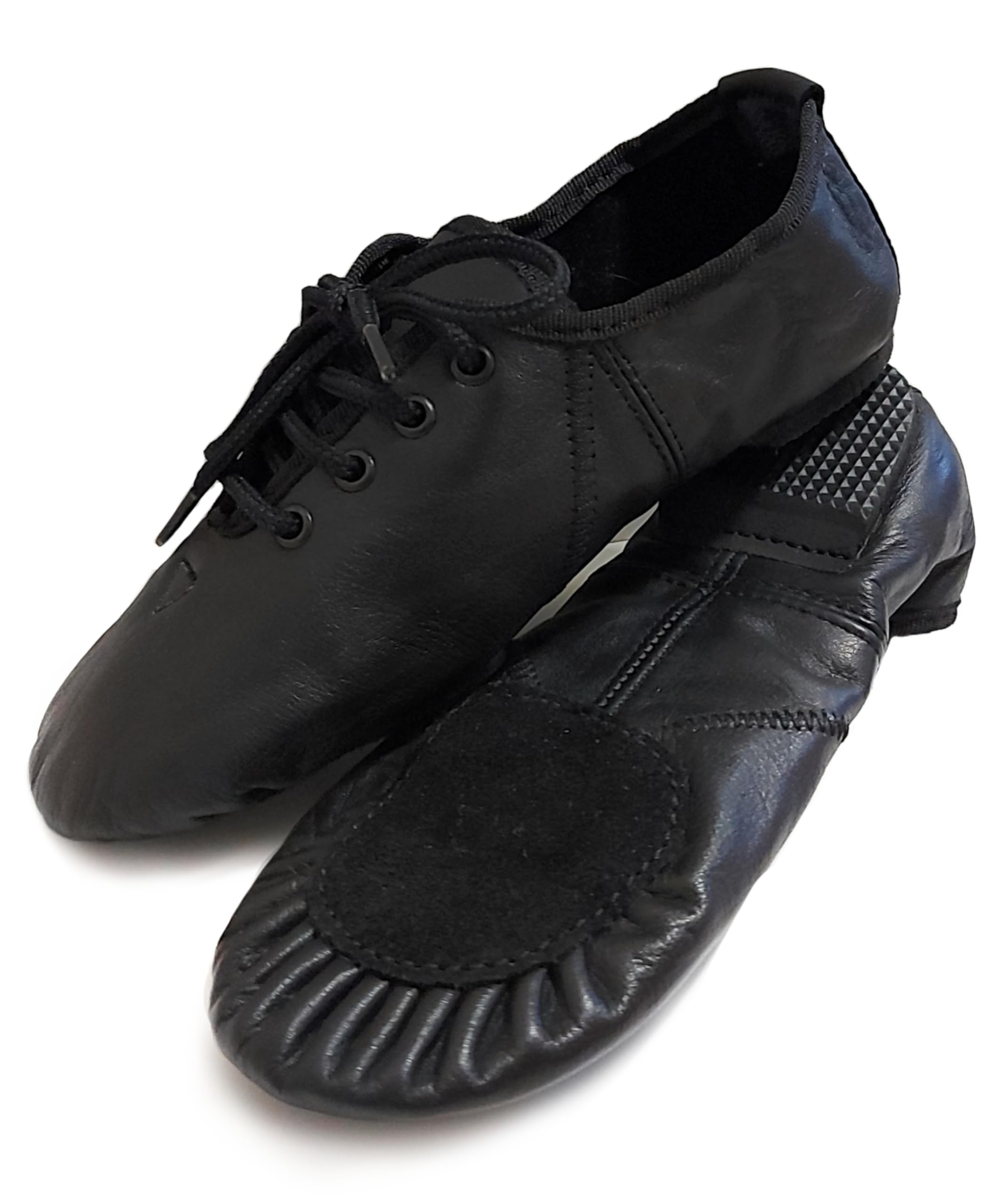 Jazz Shoes - Zapatos de baile modernos de cuero negro con suela dividida