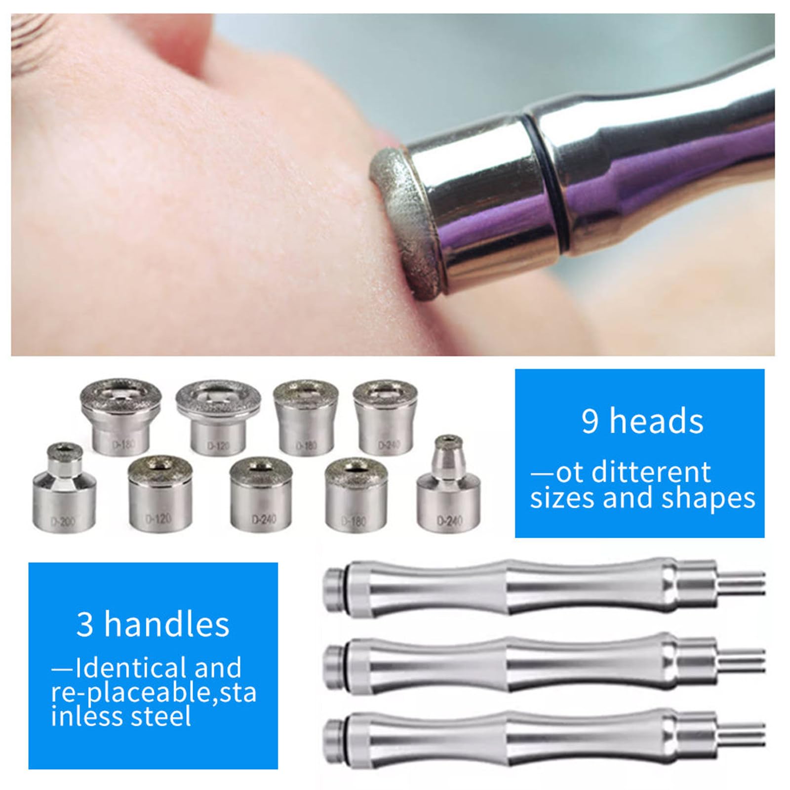 Máquina portátil de microdermoabrasión para pelar la piel, máquina de microdermoabrasión de diamante para salón Profesional