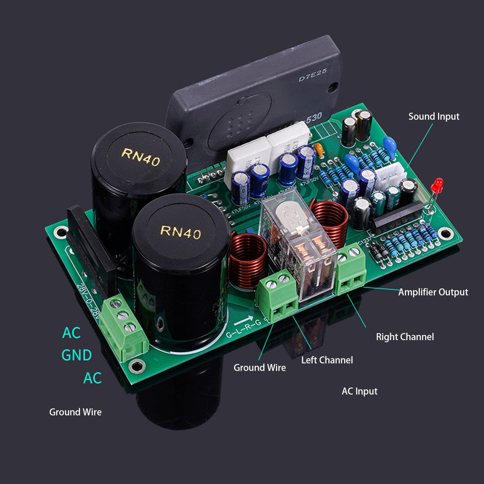 Zunate 200Wx2 HiFi Amplificador de Placa de Película Gruesa para de Hogar