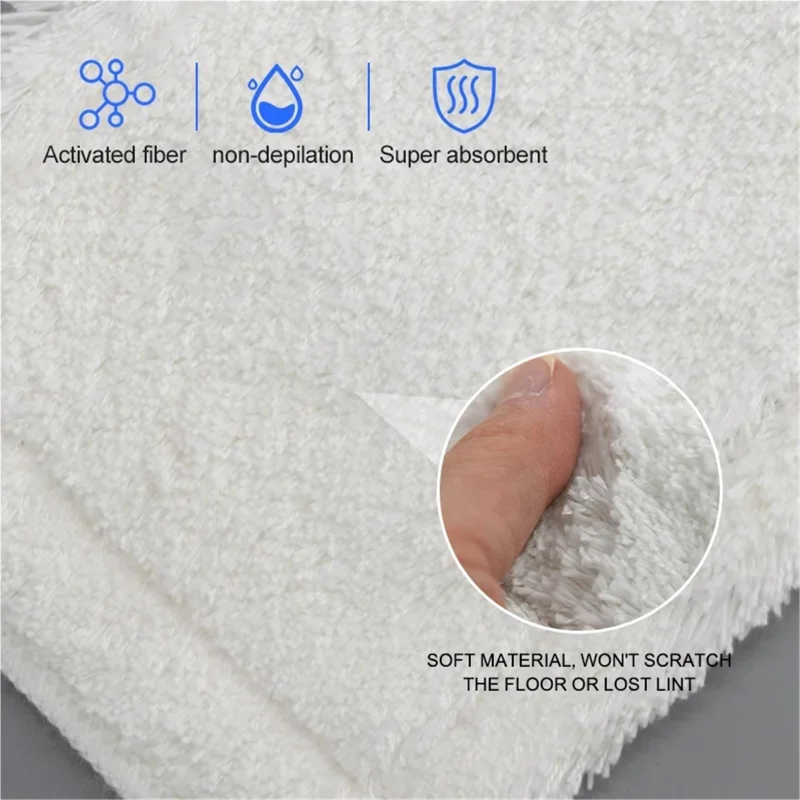 Mop Pads Paquete de 3 Almohadillas de Repuesto de Microfibra for trapeador Plano, Lavables y Reutilizables, Piezas de Limpieza for el hogar.