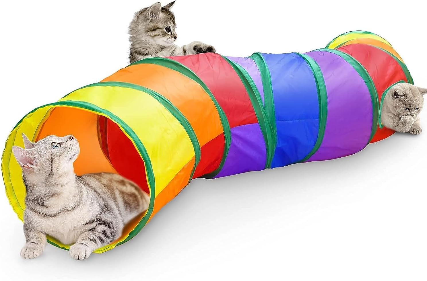 Cat Tunnel Pet Tube | Toys for Cat Collapsible Play Toy Indoor Outdoor Kitty Puppy Toys for Exercising Hiding Training Toy - 2 Way